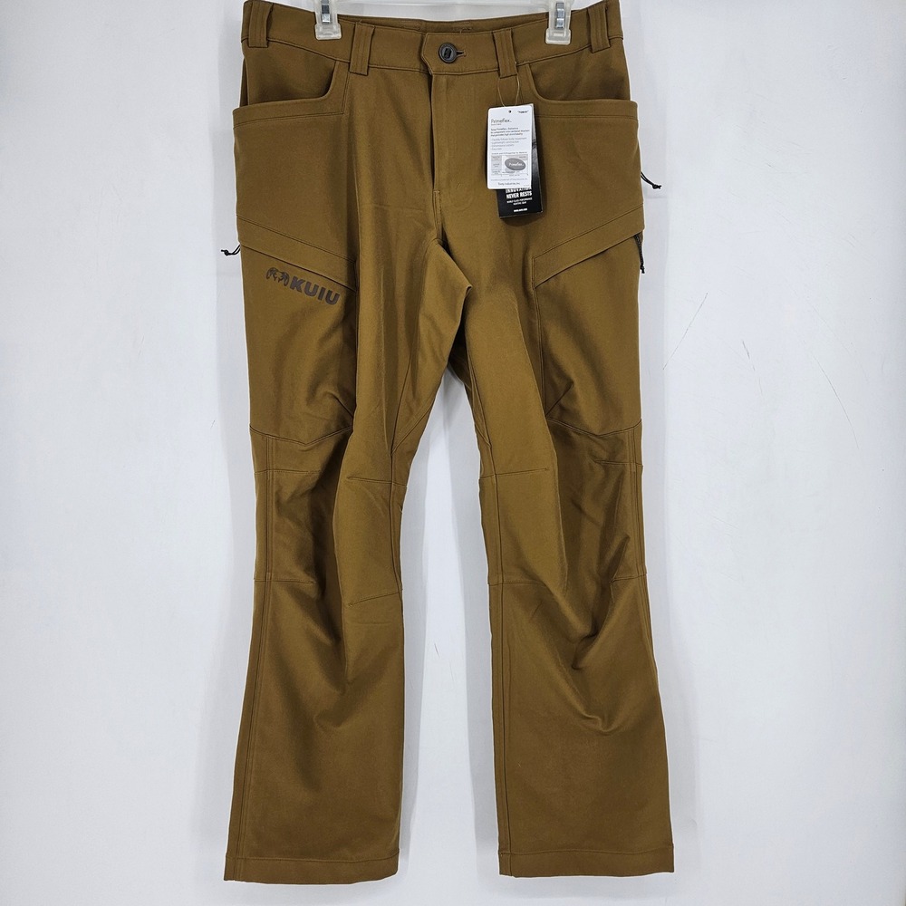 Kuiu Attack Pants Mens 34S Hunting Primeflex Outdoors Cargo Brown Khaki